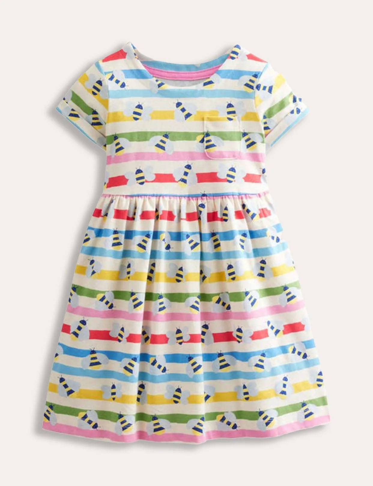 Short-sleeved Fun Jersey Dress - Image 4