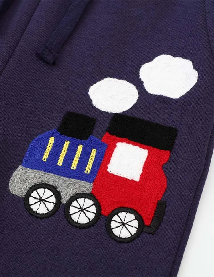 Train Appliqué Rainbow Sweatpants - Image 3