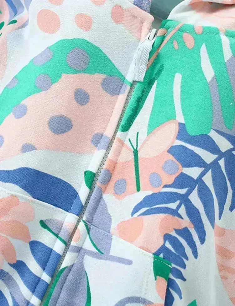 Tropical Leaves Printed Coat - Image 4