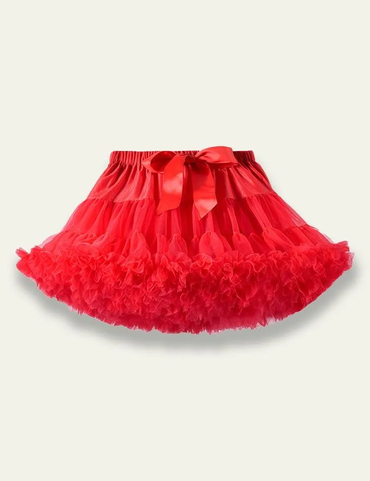Tulle Fluffy Pleated Skirt - Image 13