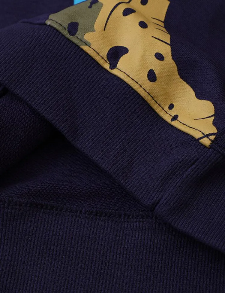 UFO Dinosaur Printed Sweatshirt - Image 3