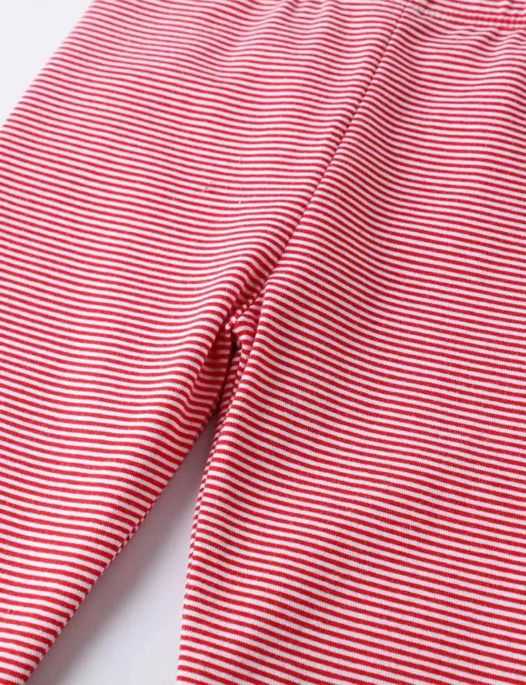 Unicorn Appliqué Striped Leggings - Image 3