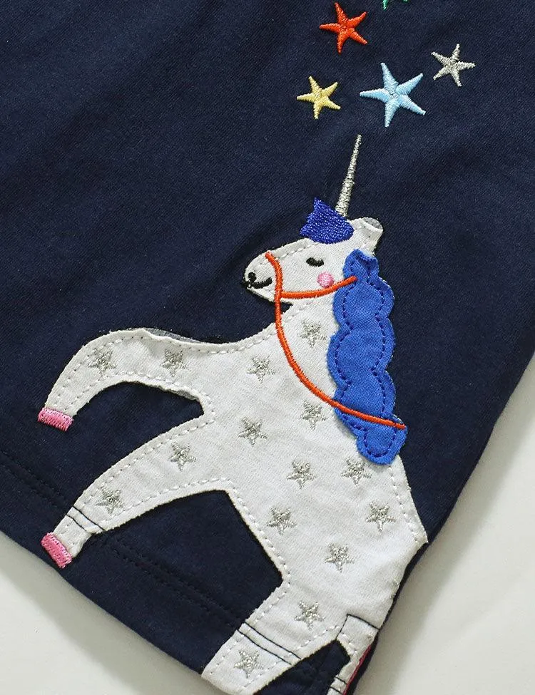 Unicorn Appliqué T-shirt - Image 3