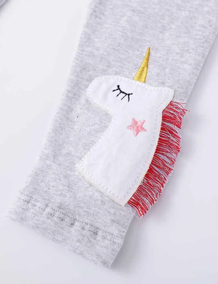 Unicorn Appliqué Tassel Leggings - Image 6