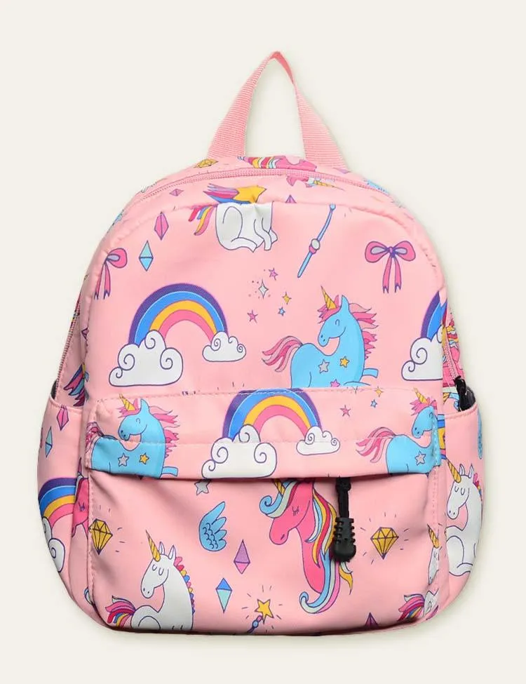 Unicorn Dinosaur Full Printed Schoolbag Backpack - Image 2