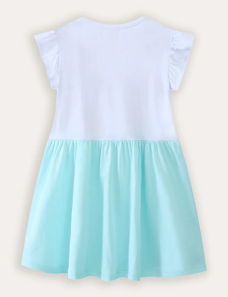 Unicorn Embroidered Cotton Dress - Image 2