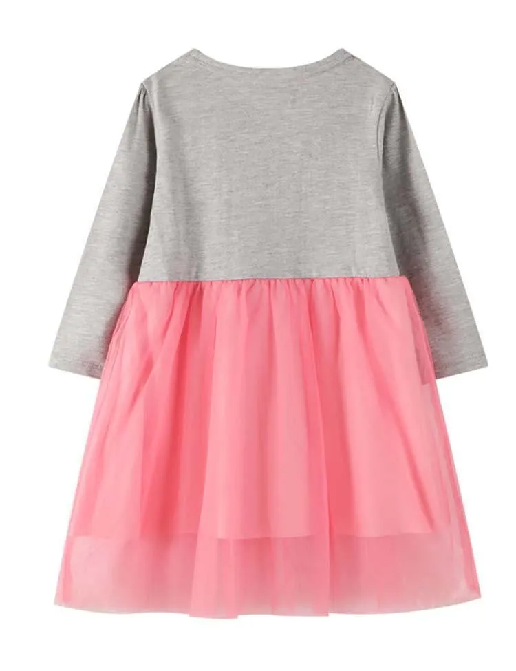 Unicorn Embroidered Long Sleeve Dress - Image 4