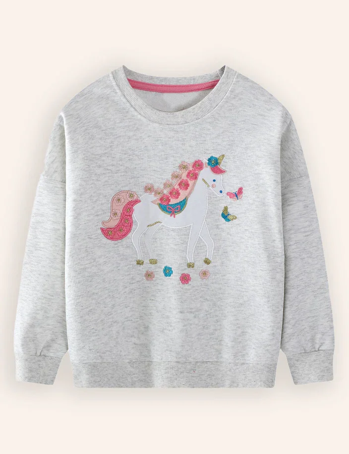 Unicorn Embroidered Sweatshirt