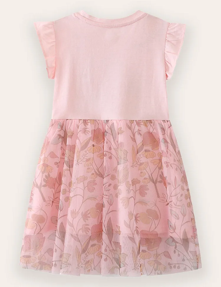 Unicorn Flower Appliqué Tulle Dress - Image 2