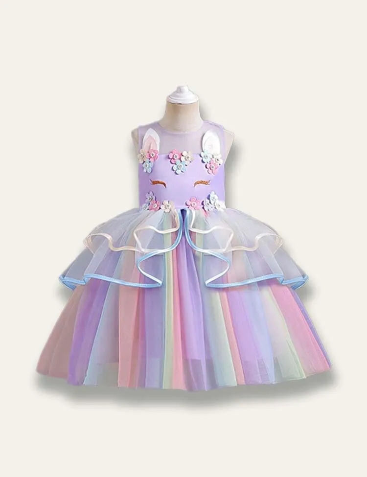 Unicorn Fluffy Princess Tulle Dress - Image 3