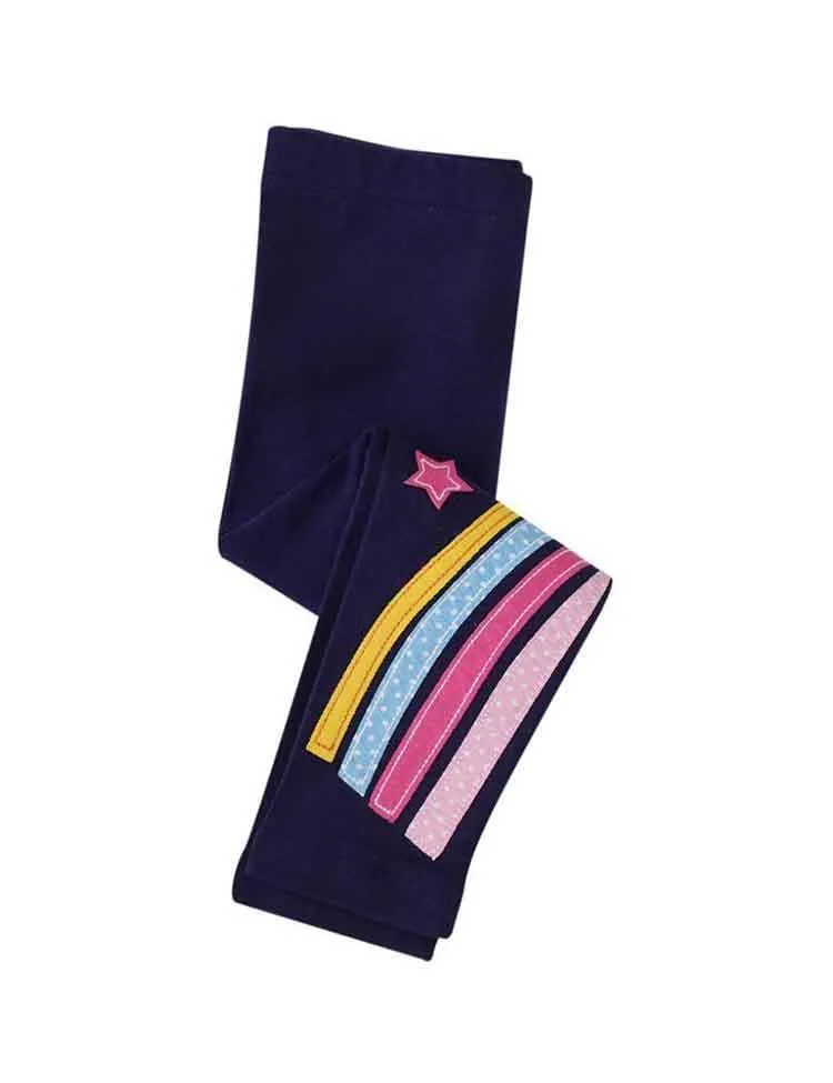 Rainbow Unicorn Appliqué Leggings - Image 2