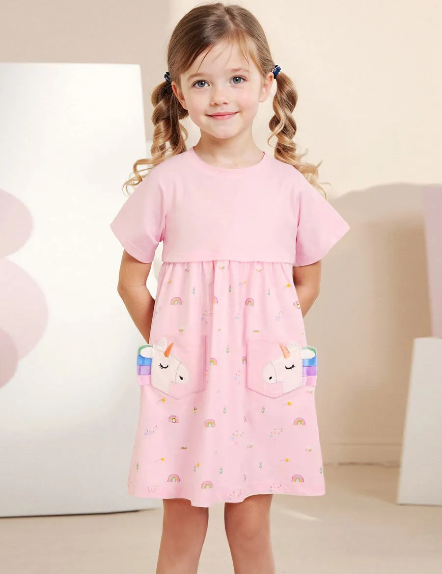 Unicorn Pokect Cotton Dress - Image 2