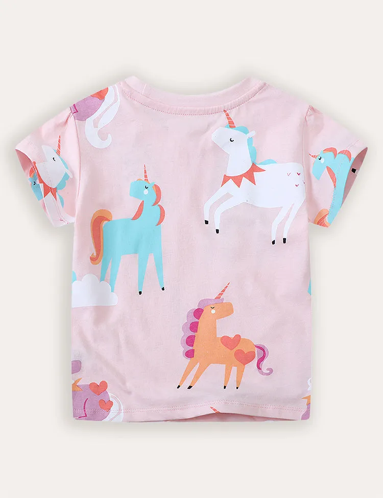 Unicorn Print T-shirt - Image 2