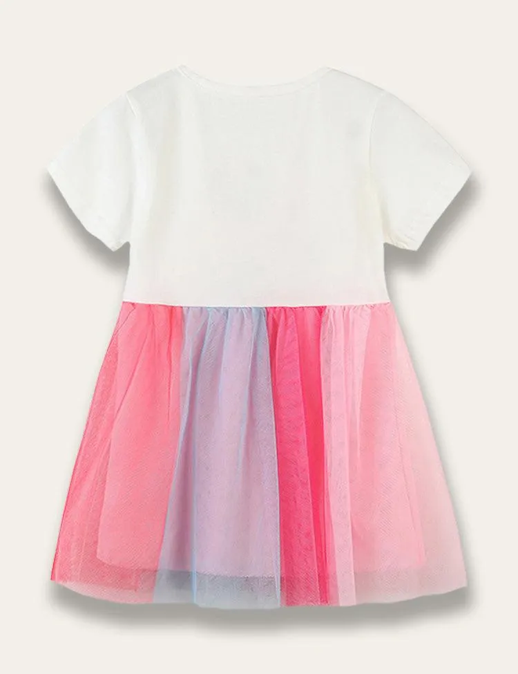 Unicorn Print Tulle Dress - Image 2