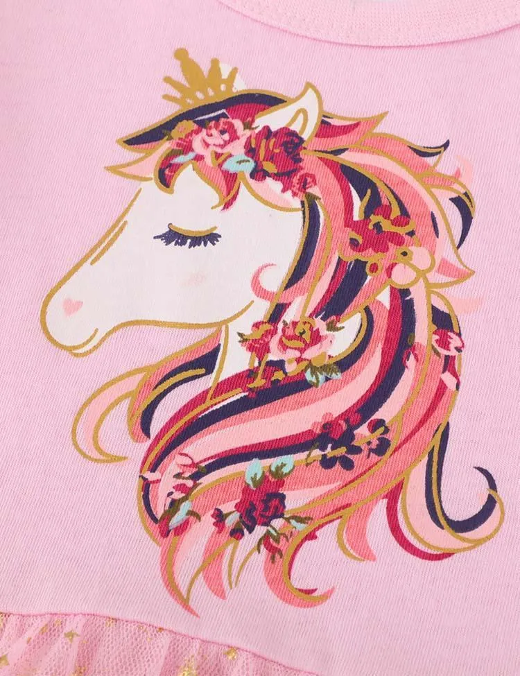 Unicorn Print Tulle Dress - Image 3