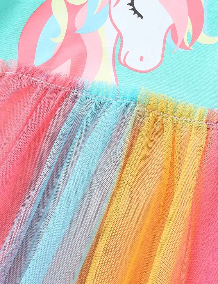 Unicorn Print Tulle Dress - Image 3