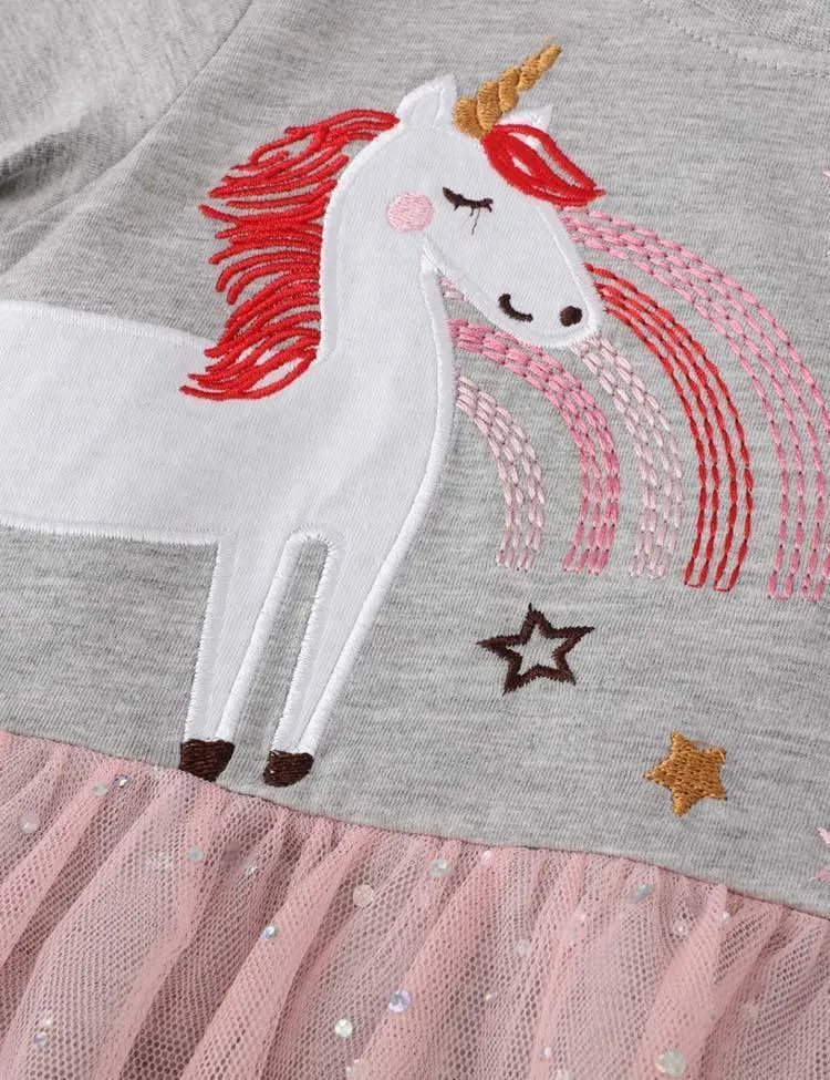 Unicorn Print Tulle Dress - Image 7