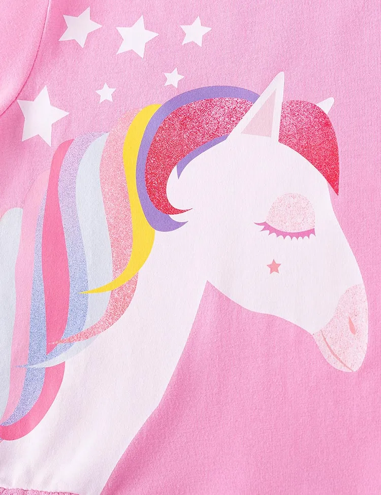 Unicorn Print Tulle Long Sleeve Dress - Image 2