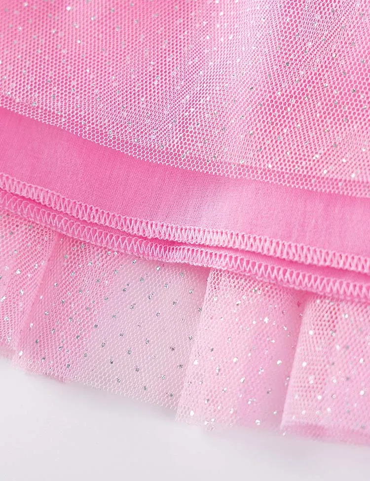 Unicorn Print Tulle Long Sleeve Dress - Image 3