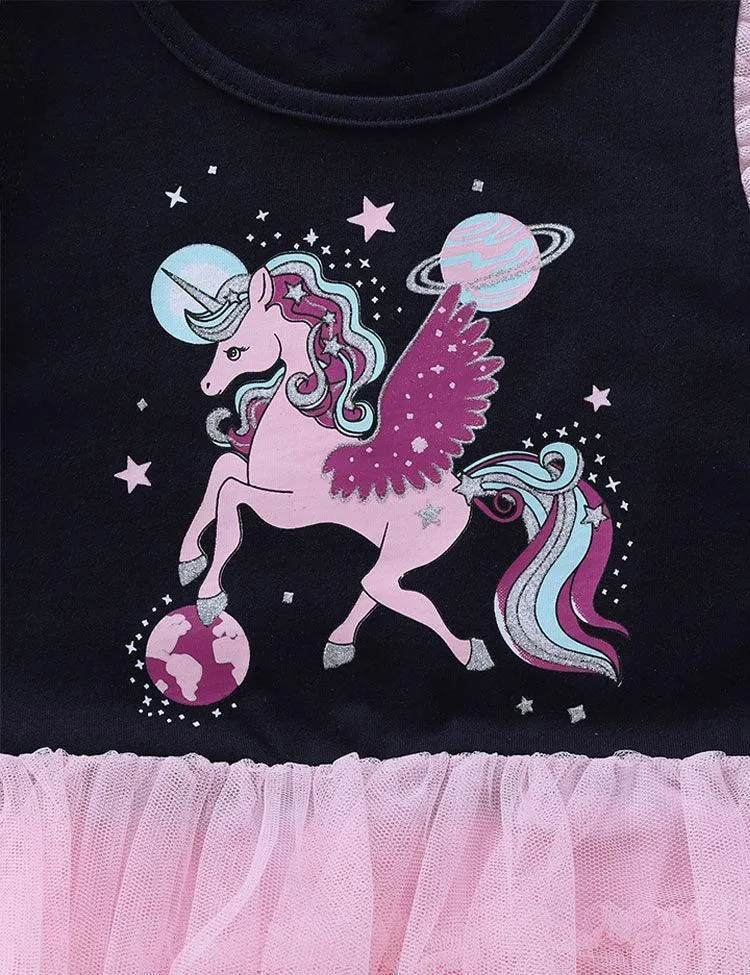 Unicorn Printed Tulle Dress - Image 2