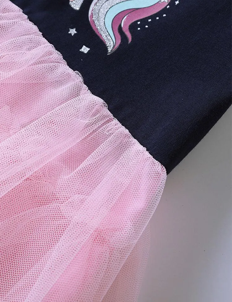 Unicorn Printed Tulle Dress - Image 4