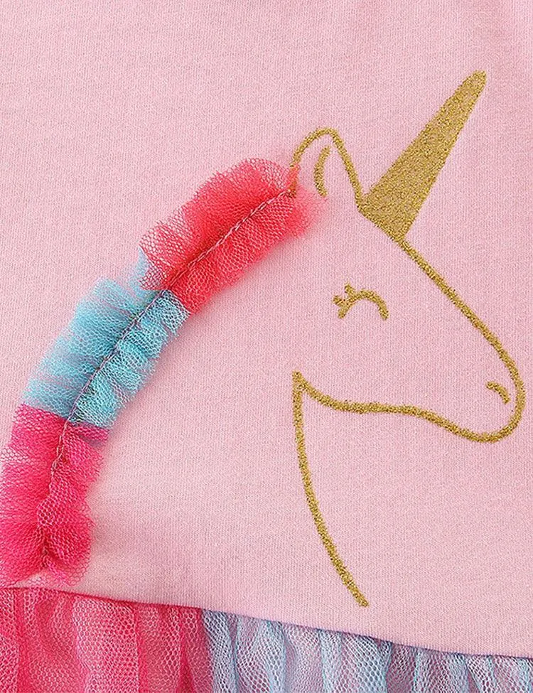 Unicorn Printed Gauze Dress - Image 3
