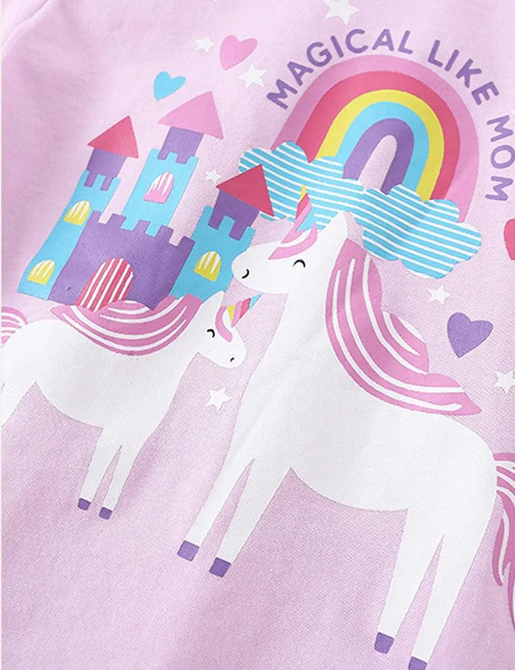 Unicorn Printed Round Neck T-shirt - Image 3
