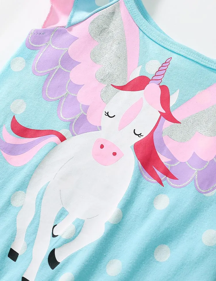 Unicorn Printed Ruffled Dress - Image 3