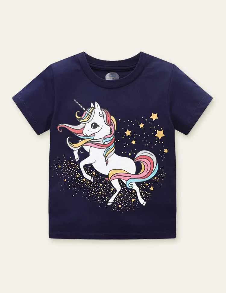 Unicorn Printed T-shirt - Image 3