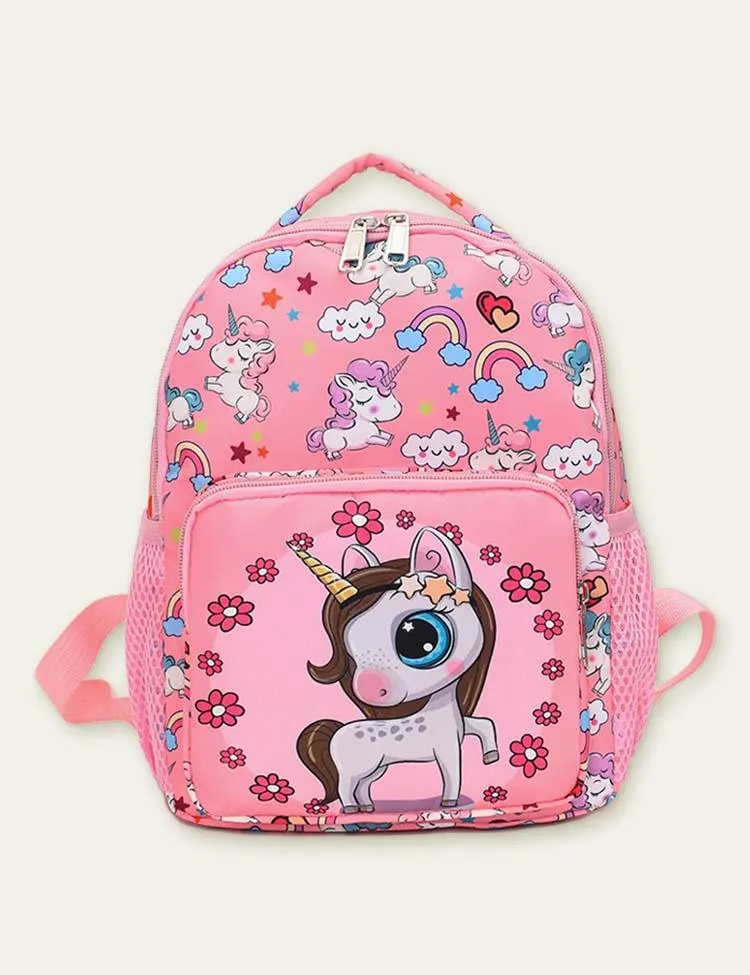 Unicorn Rainbow Full Printed Schoolbag Backpack - Image 2