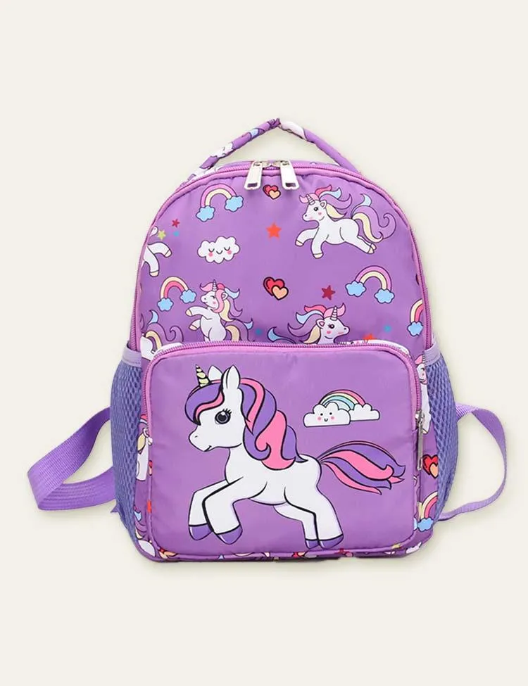 Unicorn Rainbow Full Printed Schoolbag Backpack - Image 3