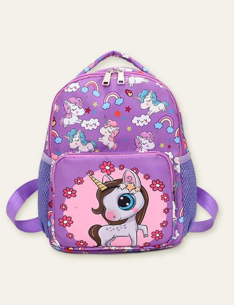 Unicorn Rainbow Full Printed Schoolbag Backpack - Image 4