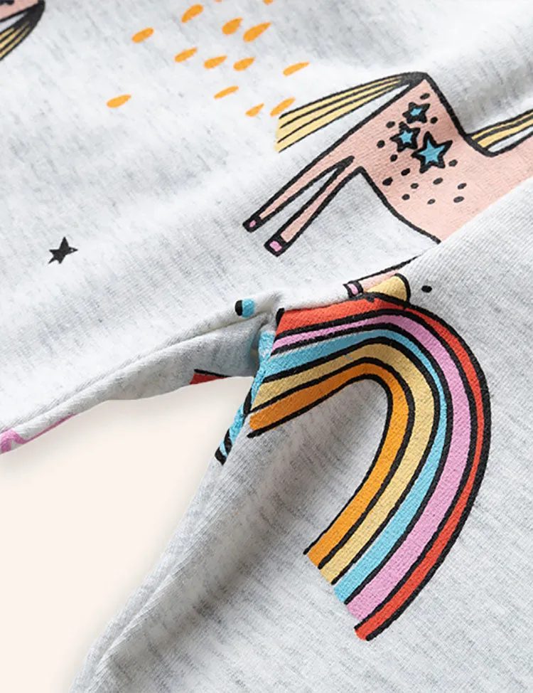 Unicorn Rainbow Printed Leggings - Image 3