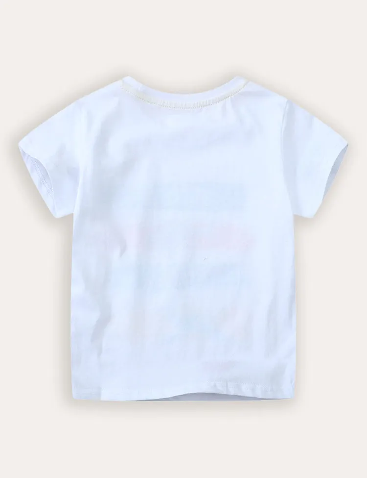 Airplane Print Short-sleeved T-shirt - Image 2