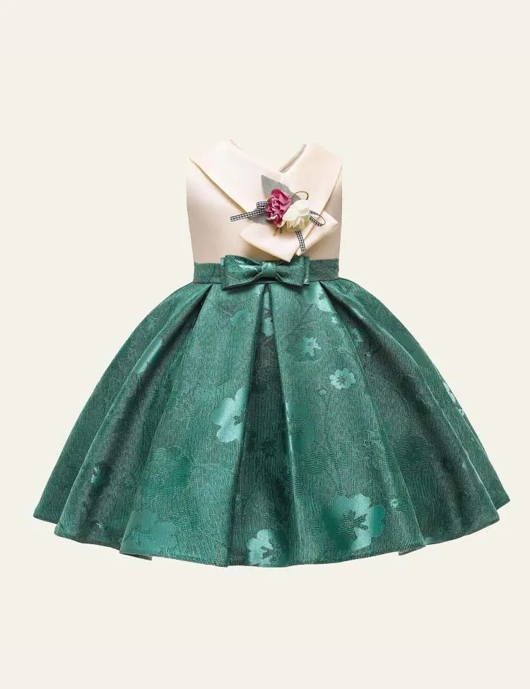 V-neck Flower Party Dress - Image 3