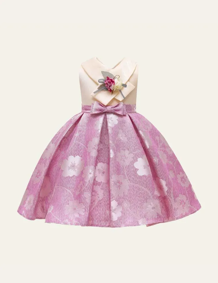 V-neck Flower Party Dress - Image 4