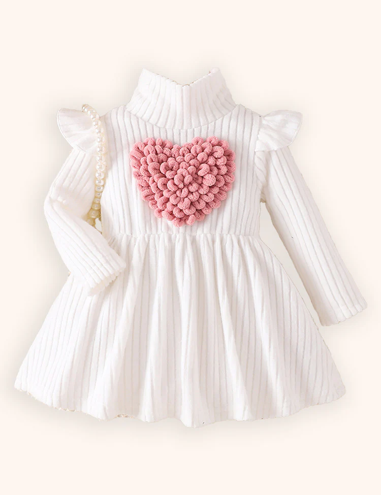 Valentine's Day 3D Heart Fleece Dress
