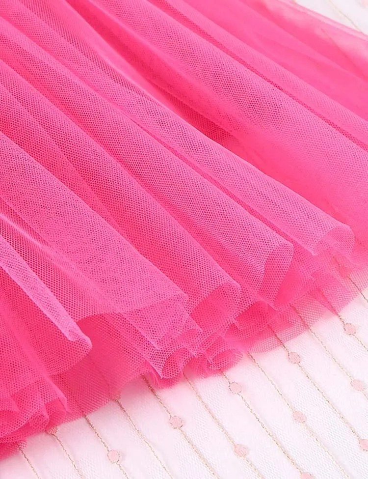 Valentine's Day Cartoon Heart Tulle Dress - Image 3