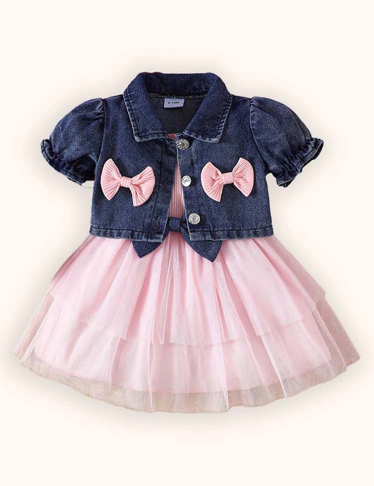 Valentine's Day Denim Jacket Dress Set - Image 3