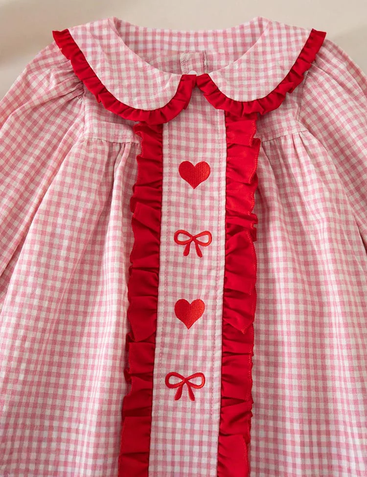 Valentine's Day Embroidered Long Sleeve Princess Dress - Image 2