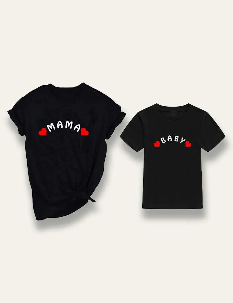 Valentine's Day Heart Letter Printed Family Matching T-Shirt - Image 2