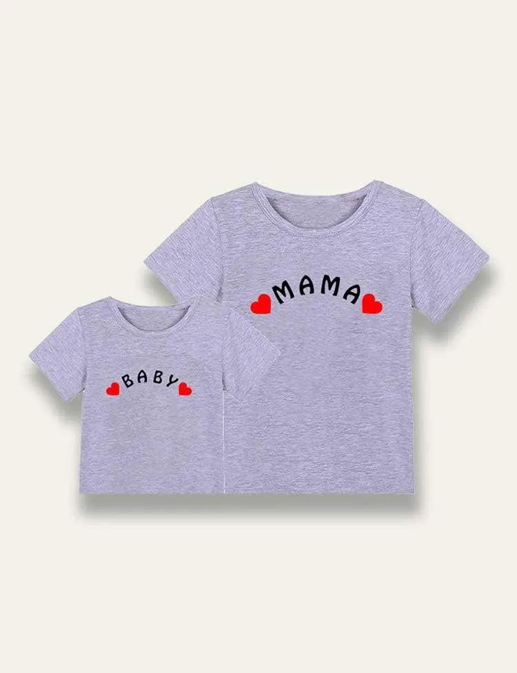 Valentine's Day Heart Letter Printed Family Matching T-Shirt - Image 3