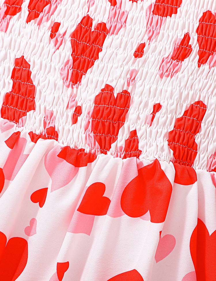 Valentine's Day Heart Print Long-sleeved Dress - Image 3