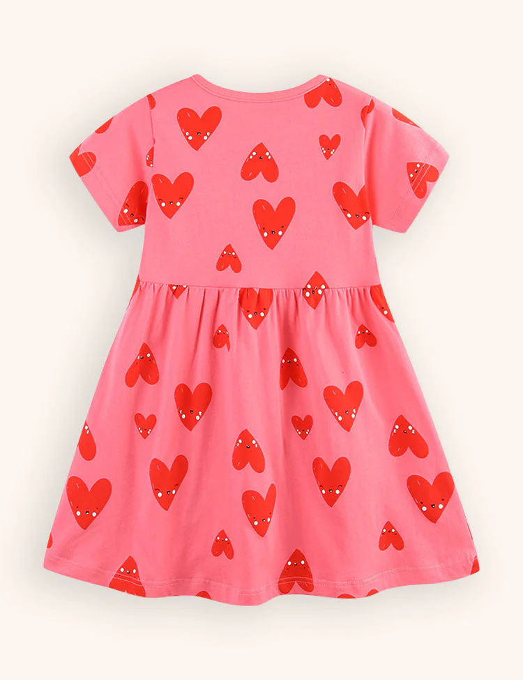 Valentine's Day Heart Print Pocket Dress - Image 2