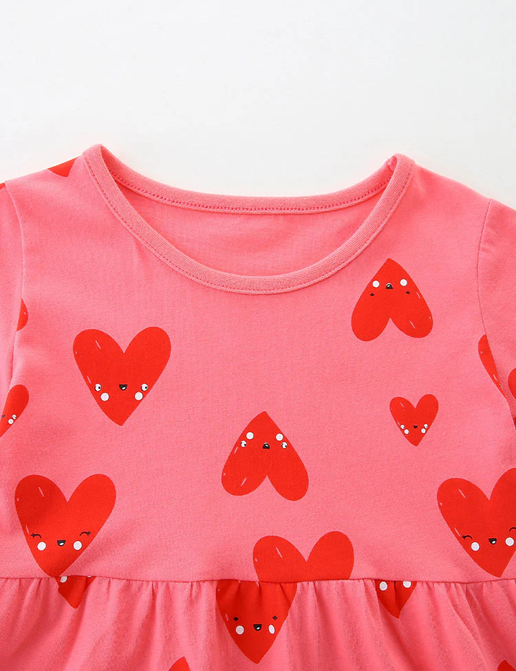 Valentine's Day Heart Print Pocket Dress - Image 5