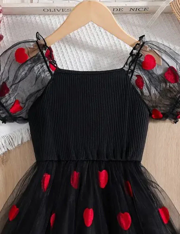 Valentine's Day Heart Tulle Party Dress - Image 3