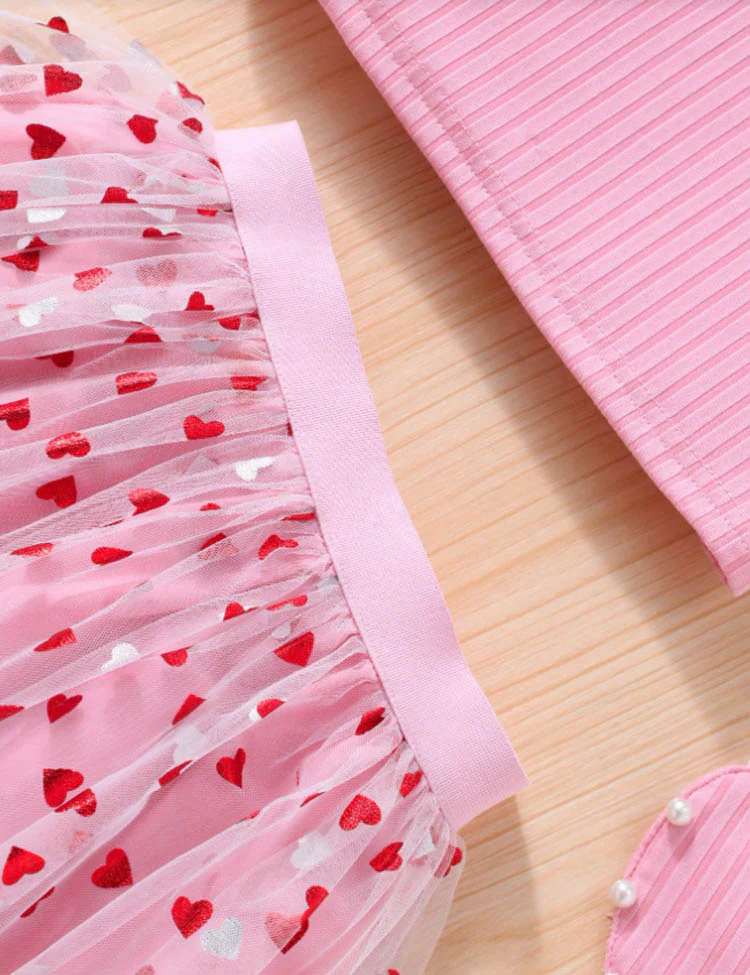 Valentine's Day Heart Tulle Skirt Set - Image 11