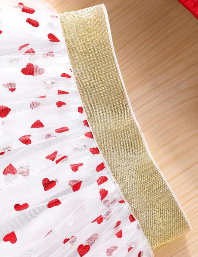 Valentine's Day Heart Tulle Skirt Set - Image 3