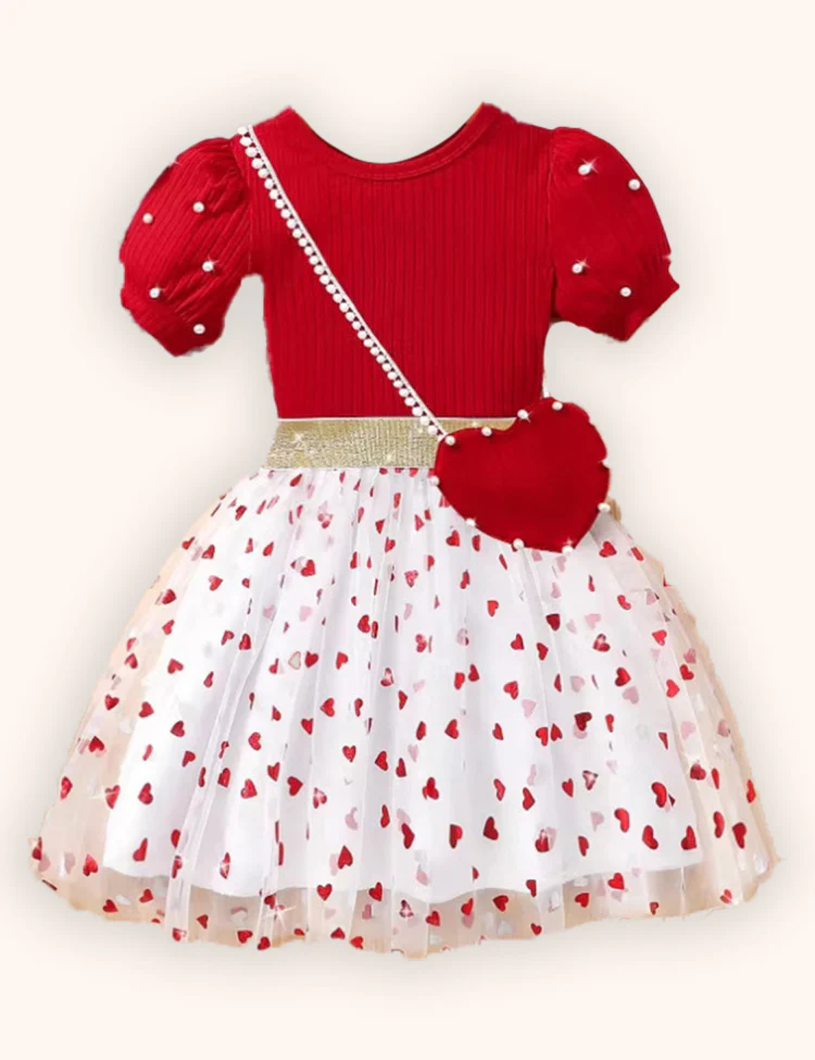 Valentine's Day Heart Tulle Skirt Set - Image 7