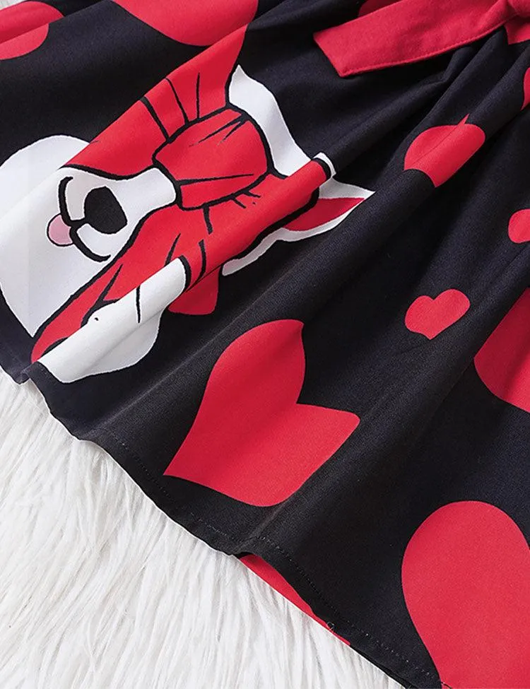 Valentine's Day Kitten Print Dress - Image 3